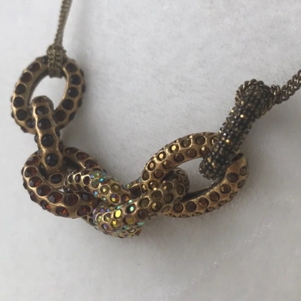 REDUCED-LN J. Crew Pave Linked Rhinestone NEcklace - Picture 4 of 5